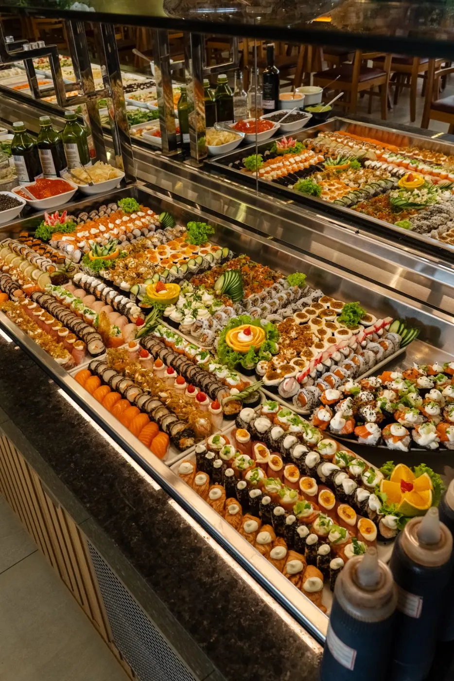 Buffet de comida japonesa