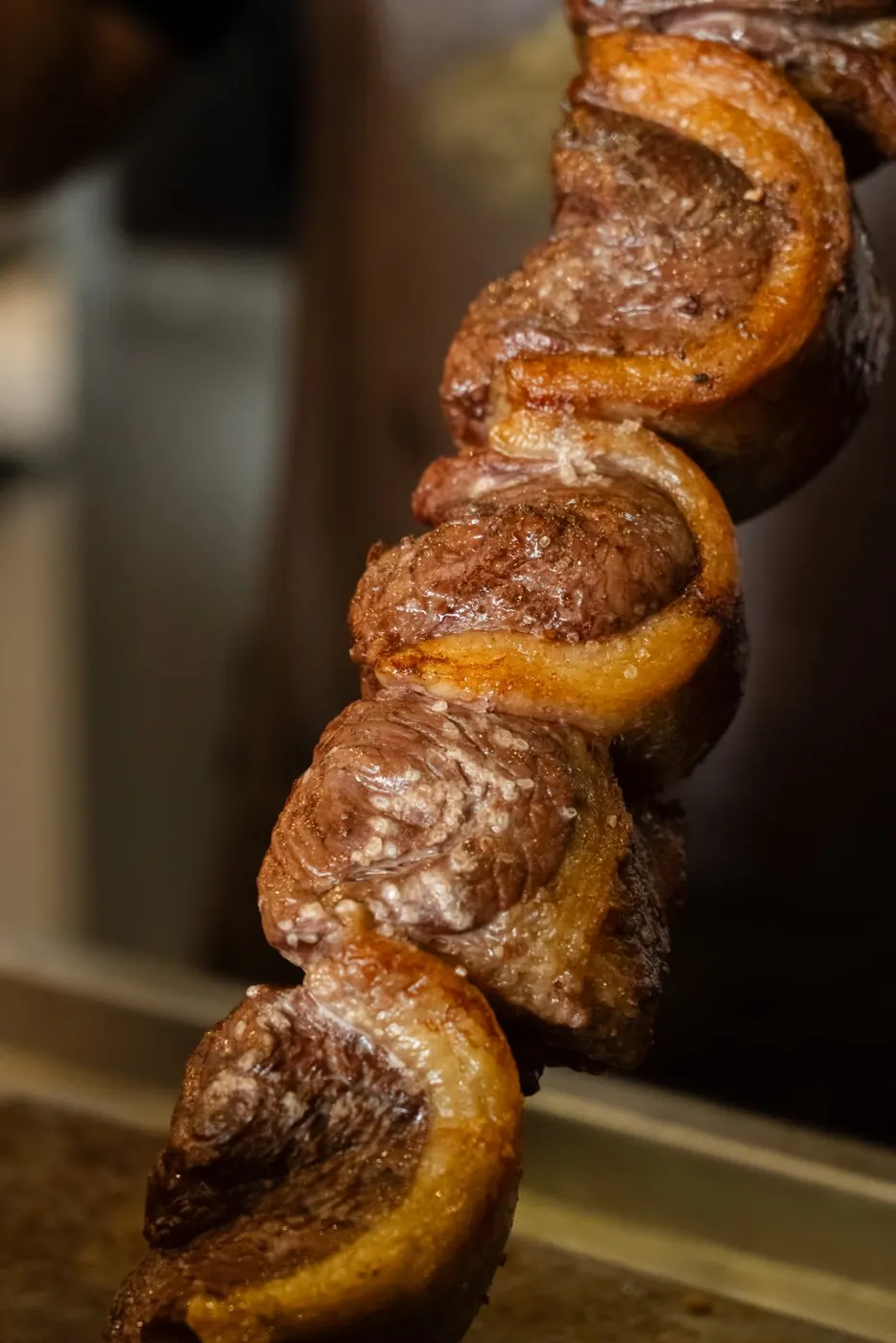Espeto de picanha do churrasco